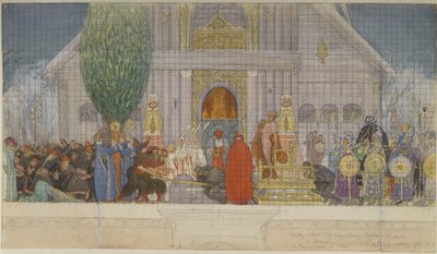 Előkészítő vázlat a télközépi áldozathoz alkotó: Carl Larsson